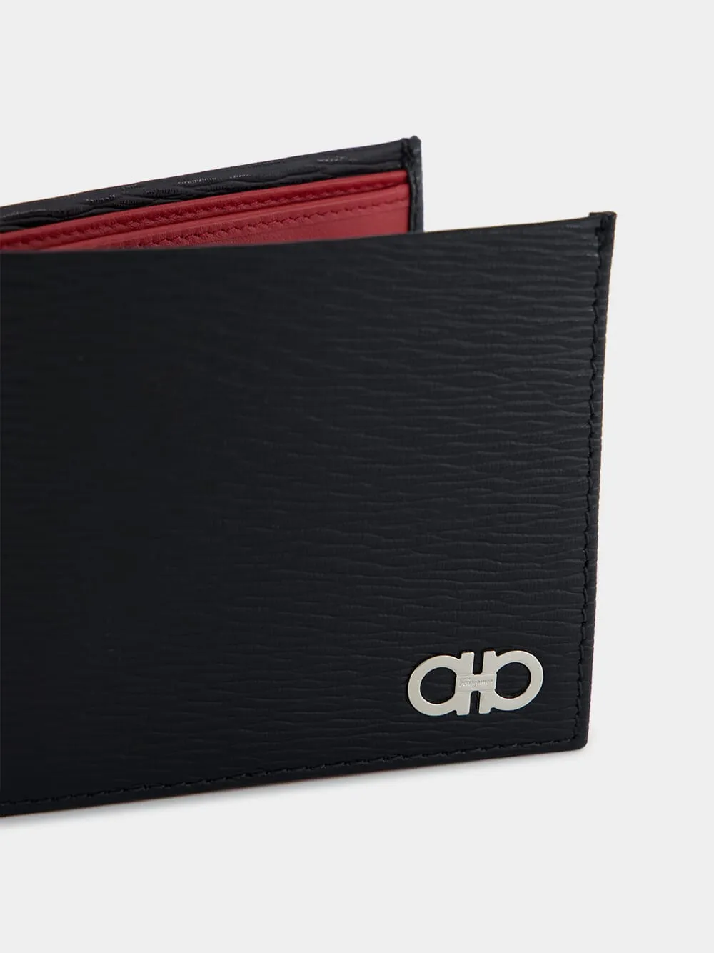 Black Gancini Hammered Leather Wallet sold by Fashion Clinic product image thumbnail 5