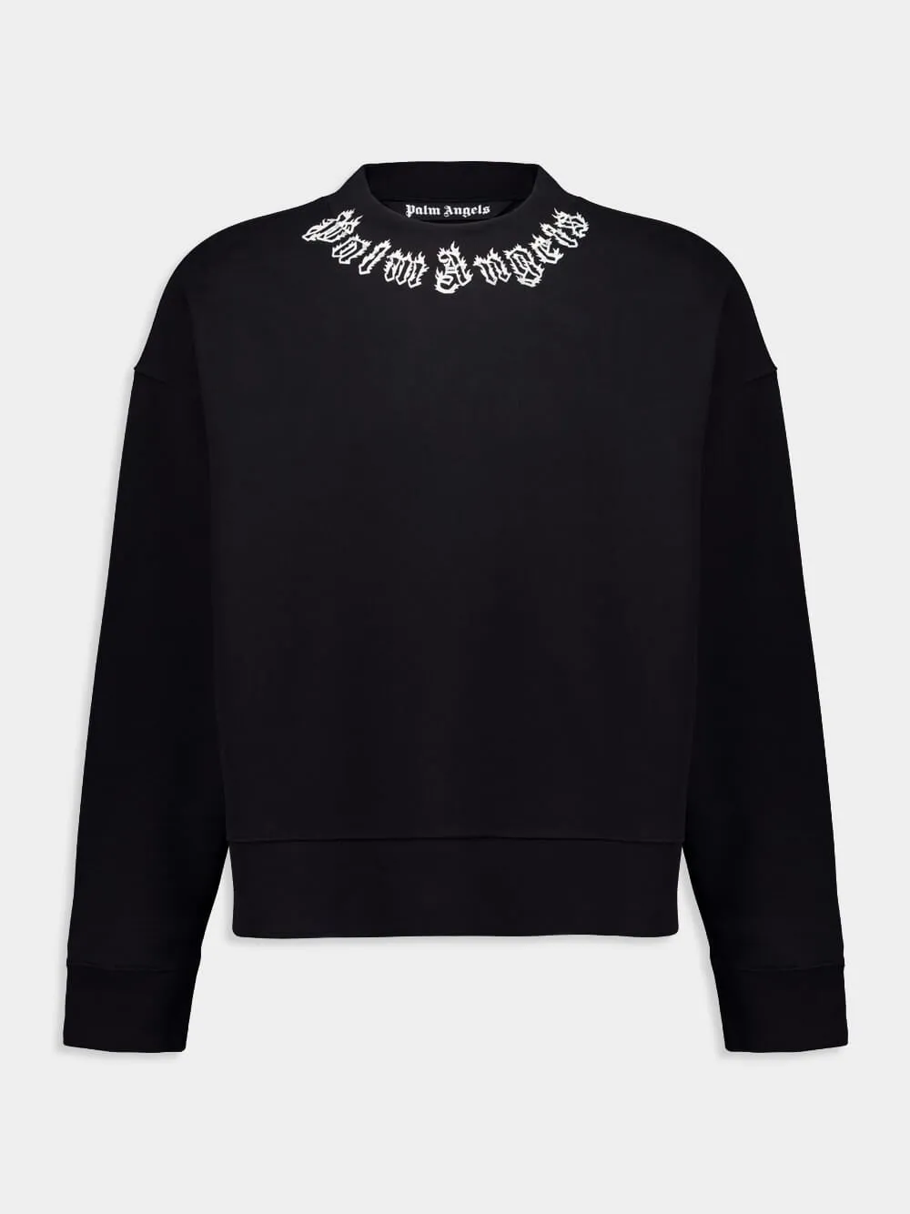 Black Logo Printed Drop Shoulder Sweatshirt sold by Fashion Clinic