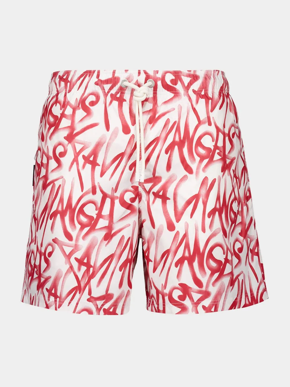 Red Graffiti Swim Shorts sold by Fashion Clinic