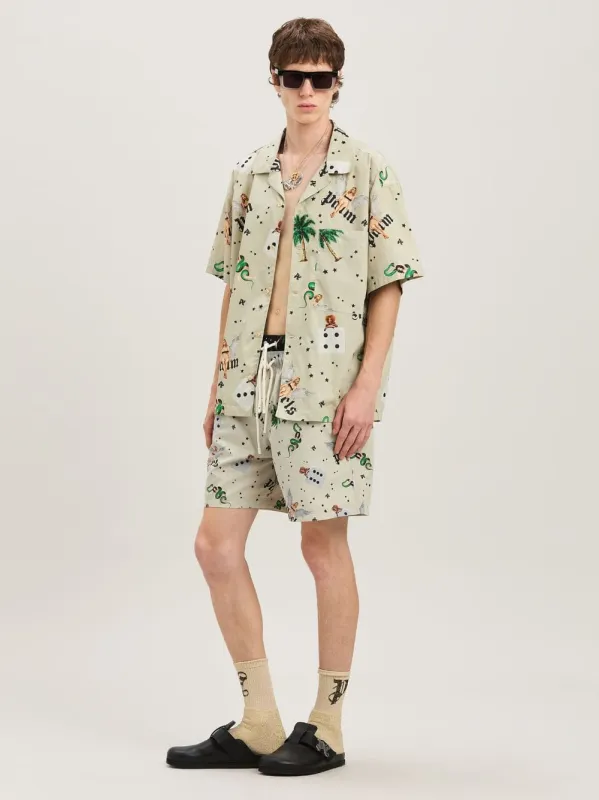 Ivory Pin-Up Bowling Shirt sold by Fashion Clinic