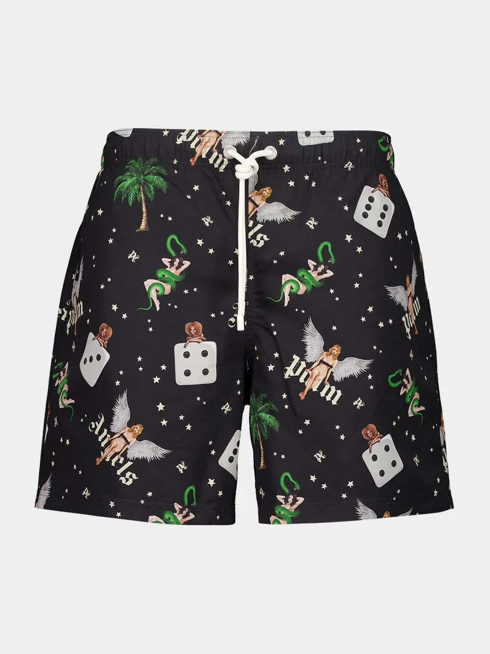 Black Pin-Up Swim Shorts sold by Fashion Clinic