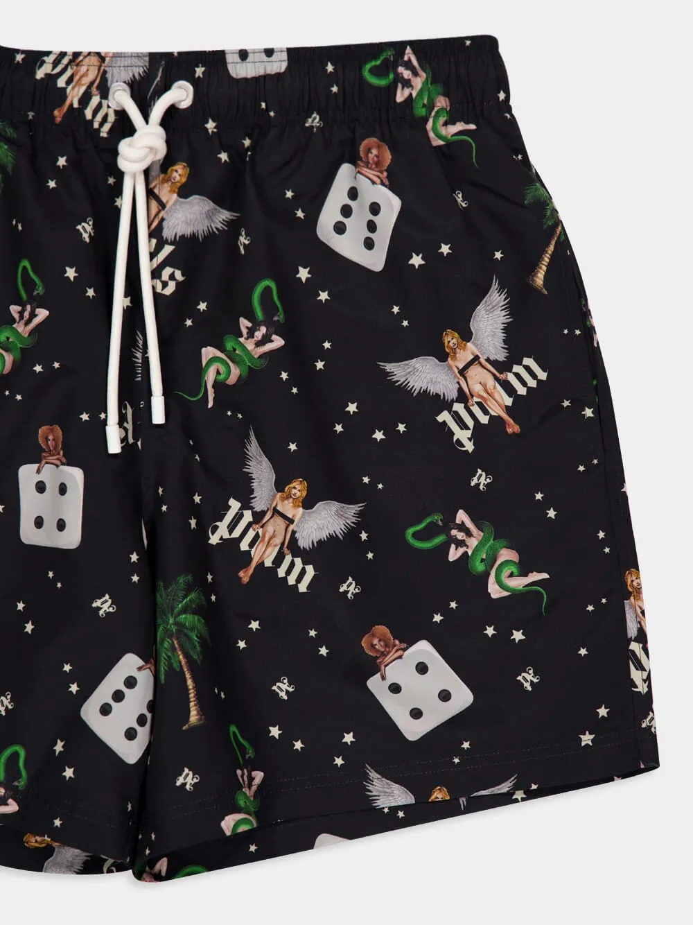 Black Pin-Up Swim Shorts sold by Fashion Clinic product image thumbnail 3