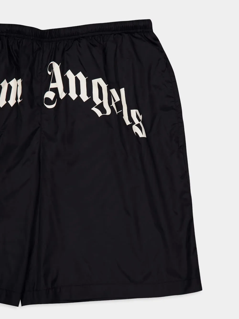 Black Curved Logo Swim Shorts sold by Fashion Clinic product image thumbnail 5