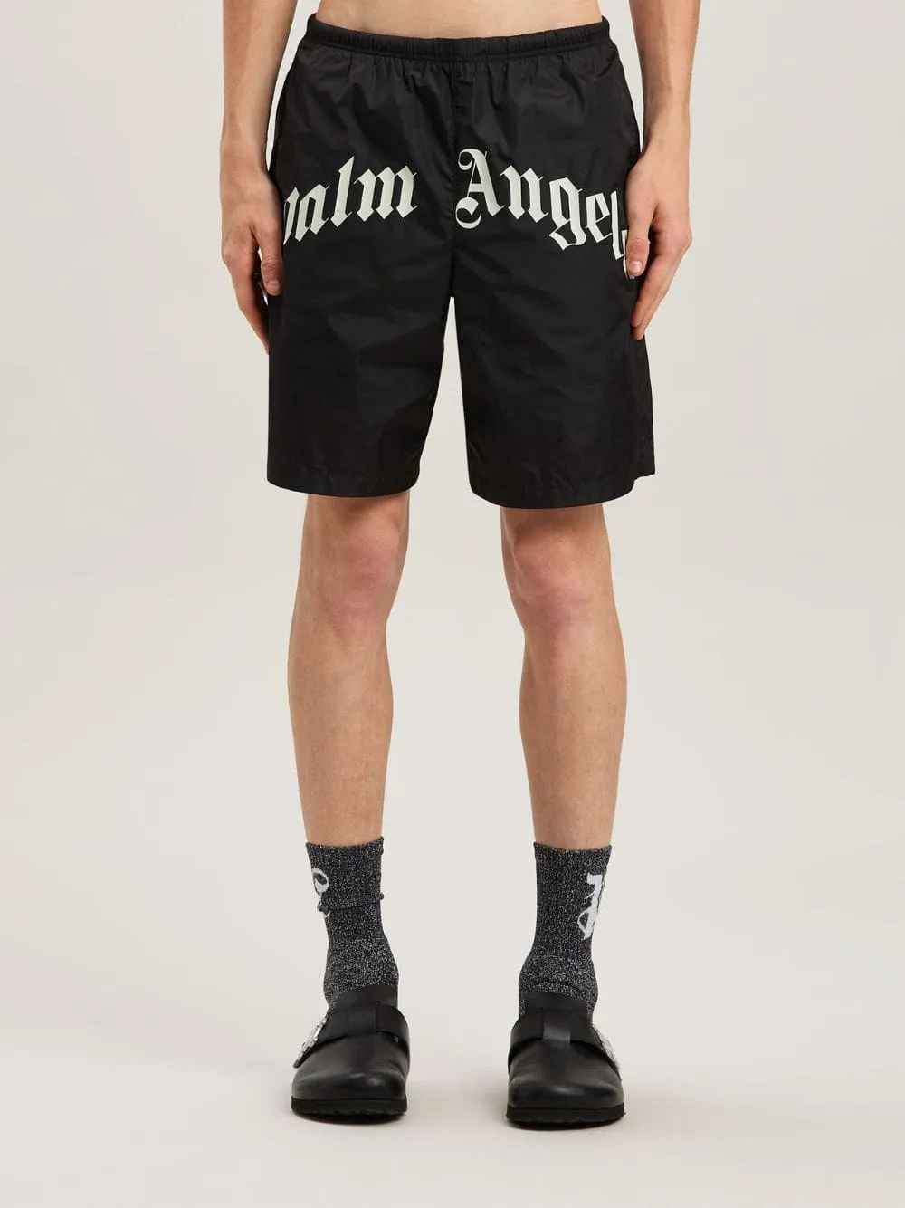 Black Curved Logo Swim Shorts sold by Fashion Clinic product image thumbnail 2