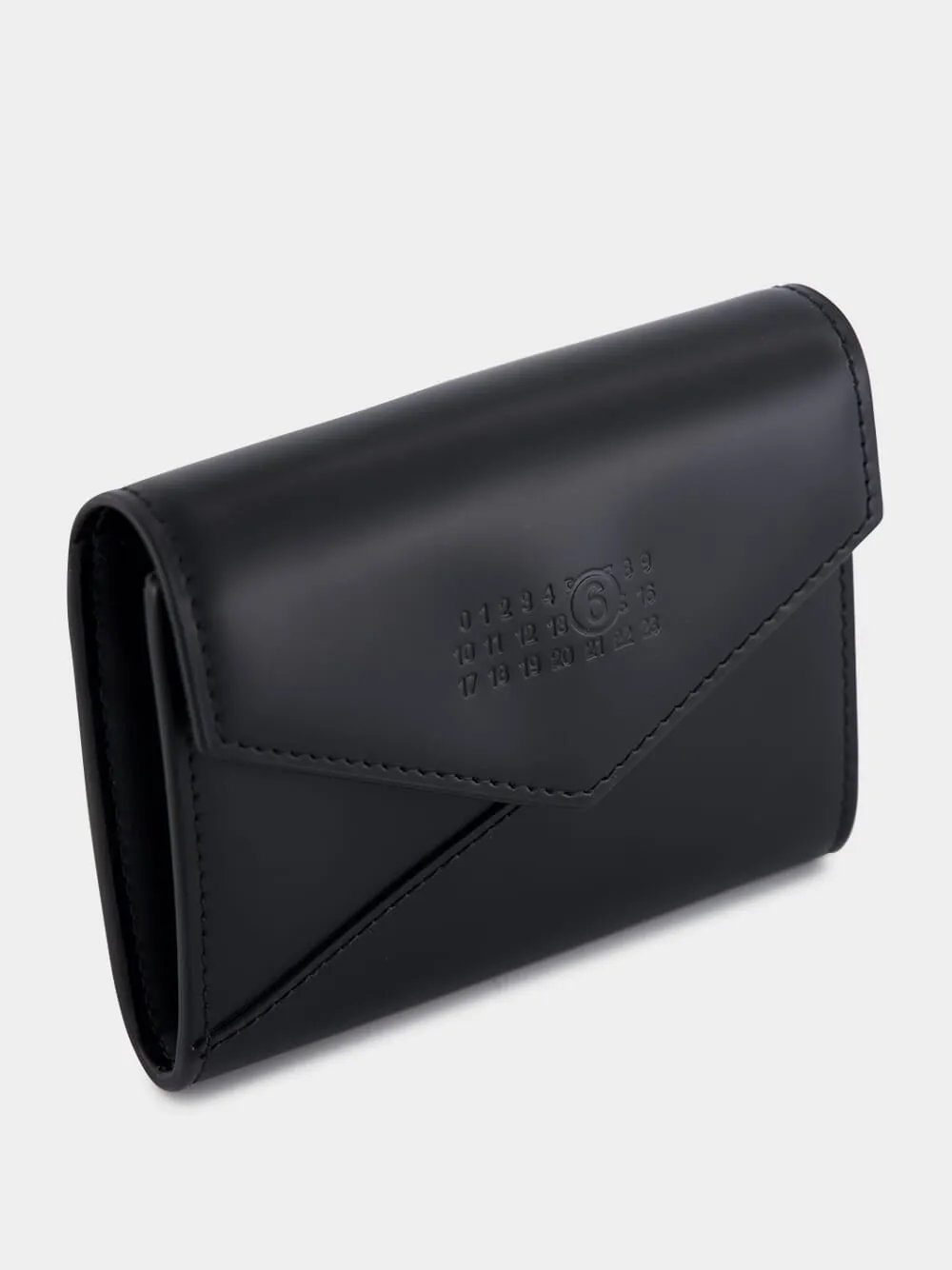 Black Leather Flap Wallet sold by Fashion Clinic product image thumbnail 4