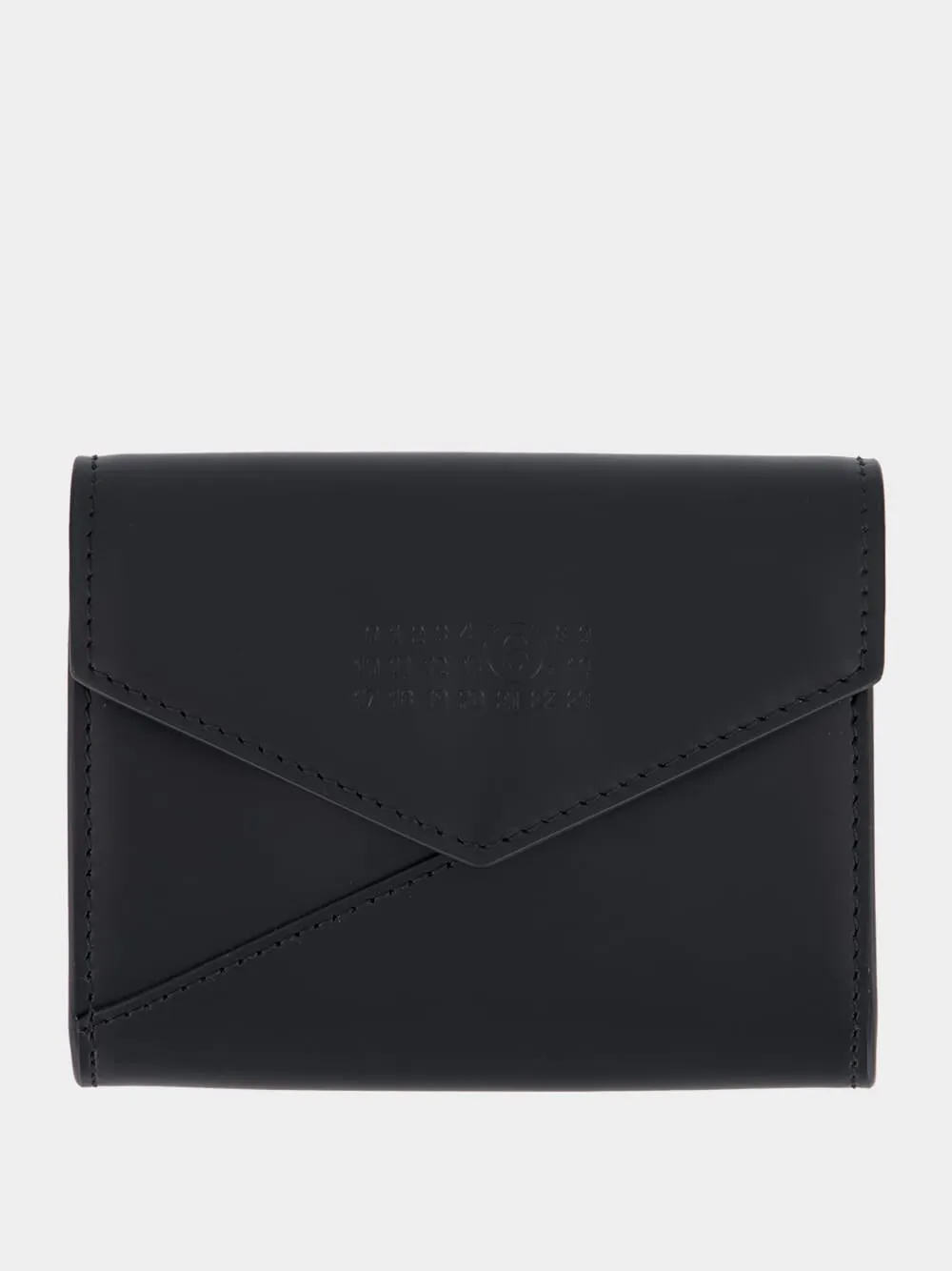 Black Leather Flap Wallet sold by Fashion Clinic