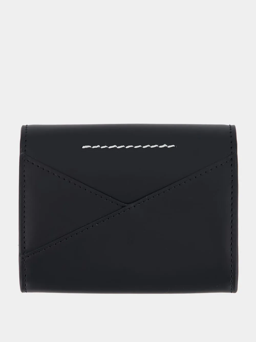 Black Leather Flap Wallet sold by Fashion Clinic product image thumbnail 2