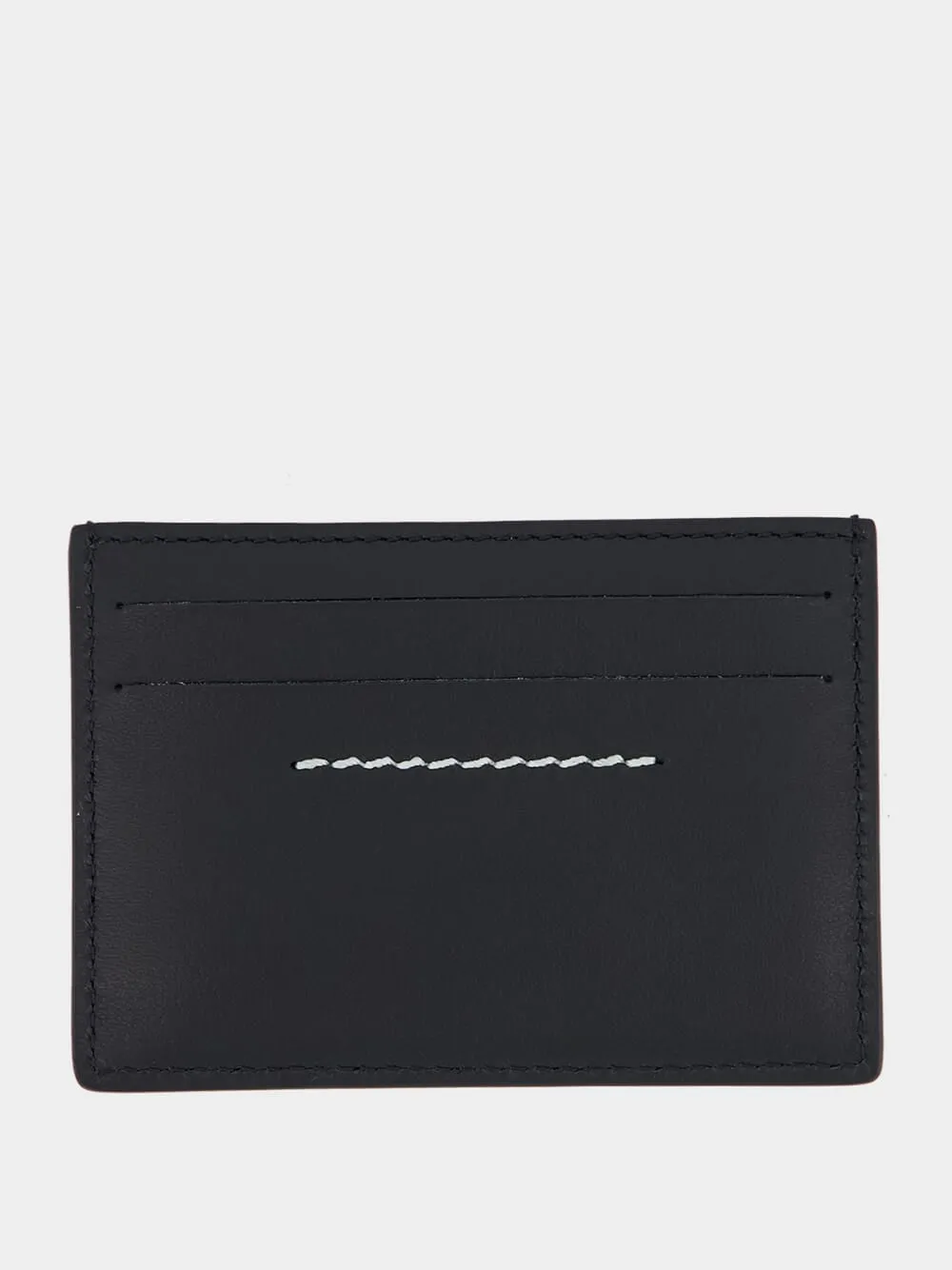 Black Leather Cardholder with Logo sold by Fashion Clinic product image thumbnail 2