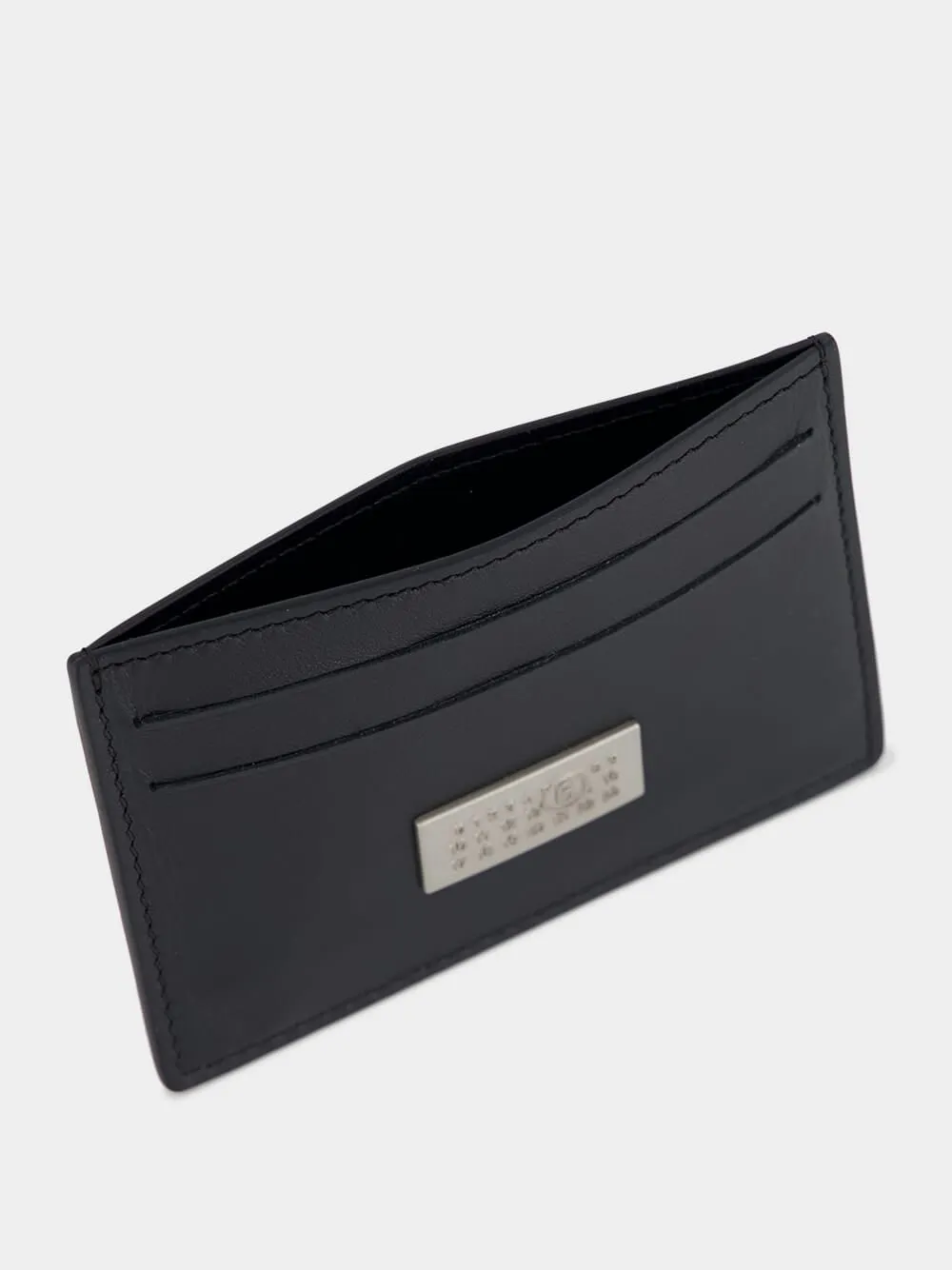 Black Leather Cardholder with Logo sold by Fashion Clinic product image thumbnail 3