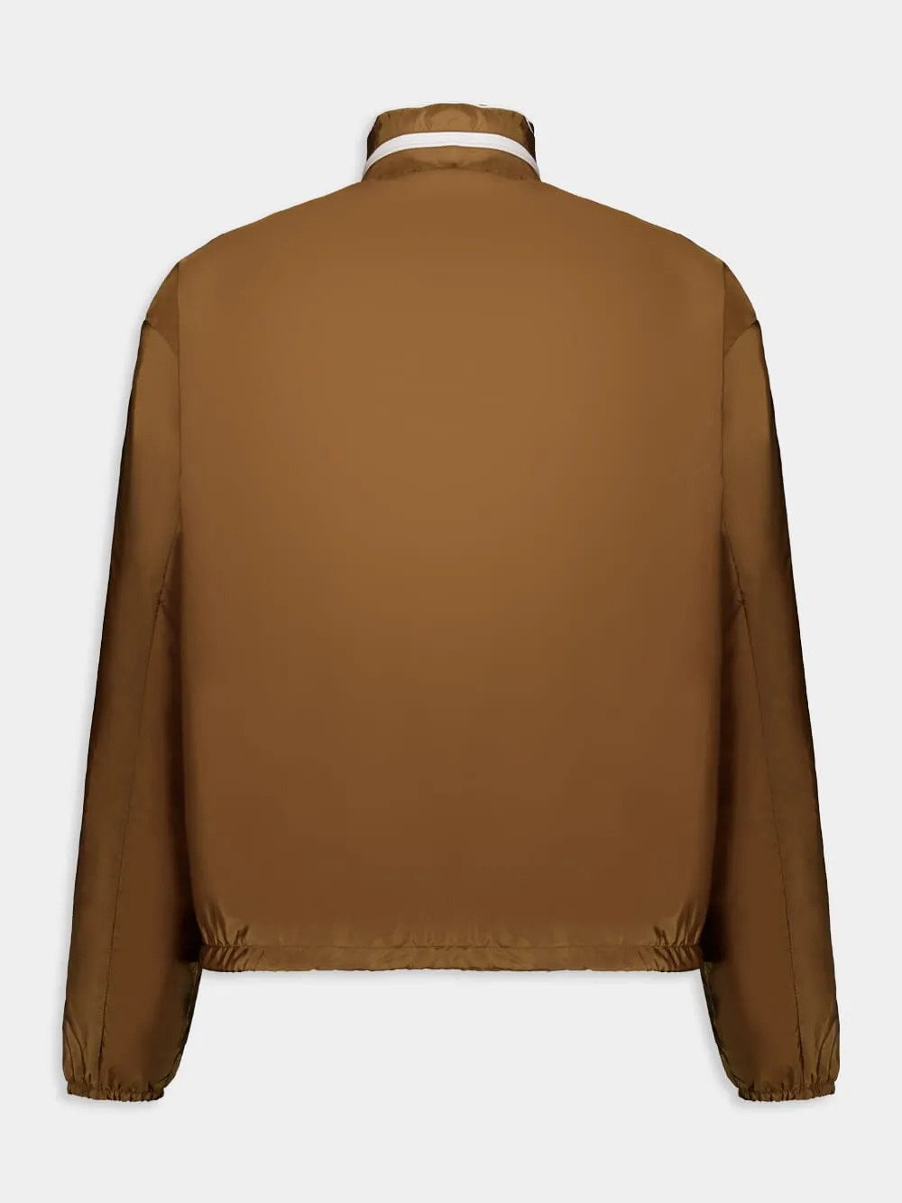 Brown Re-Nylon Zipped Lightweight Jacket sold by Fashion Clinic product image thumbnail 2