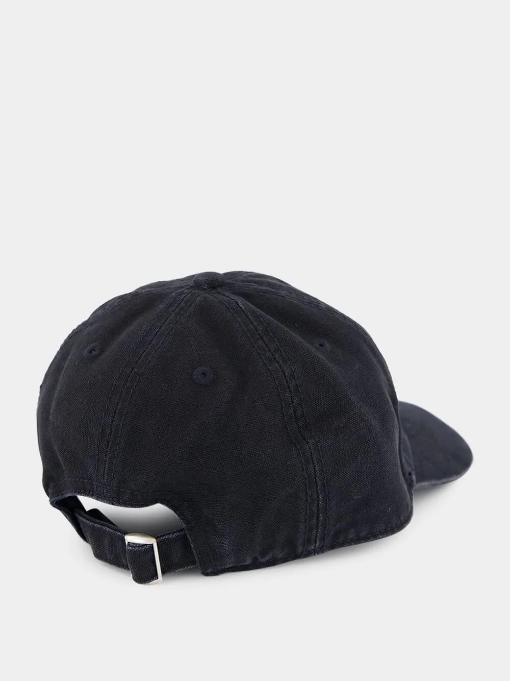 Black Cotton Cap with Numbers Embroidery sold by Fashion Clinic product image thumbnail 2