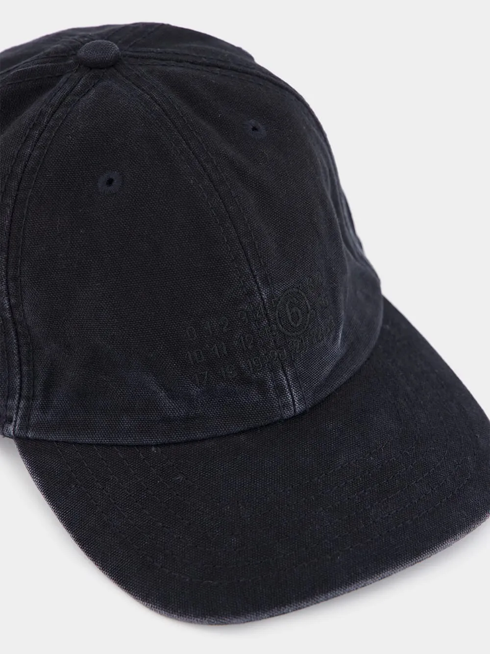 Black Cotton Cap with Numbers Embroidery sold by Fashion Clinic product image thumbnail 3