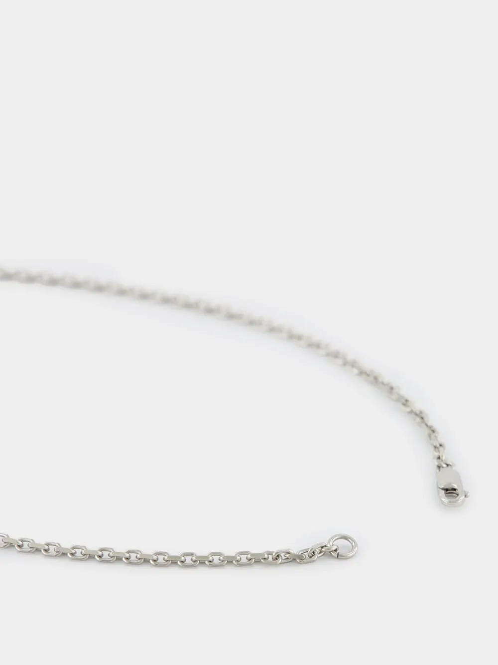 Silver Key-Charm Logo Plaque Necklace sold by Fashion Clinic product image thumbnail 4