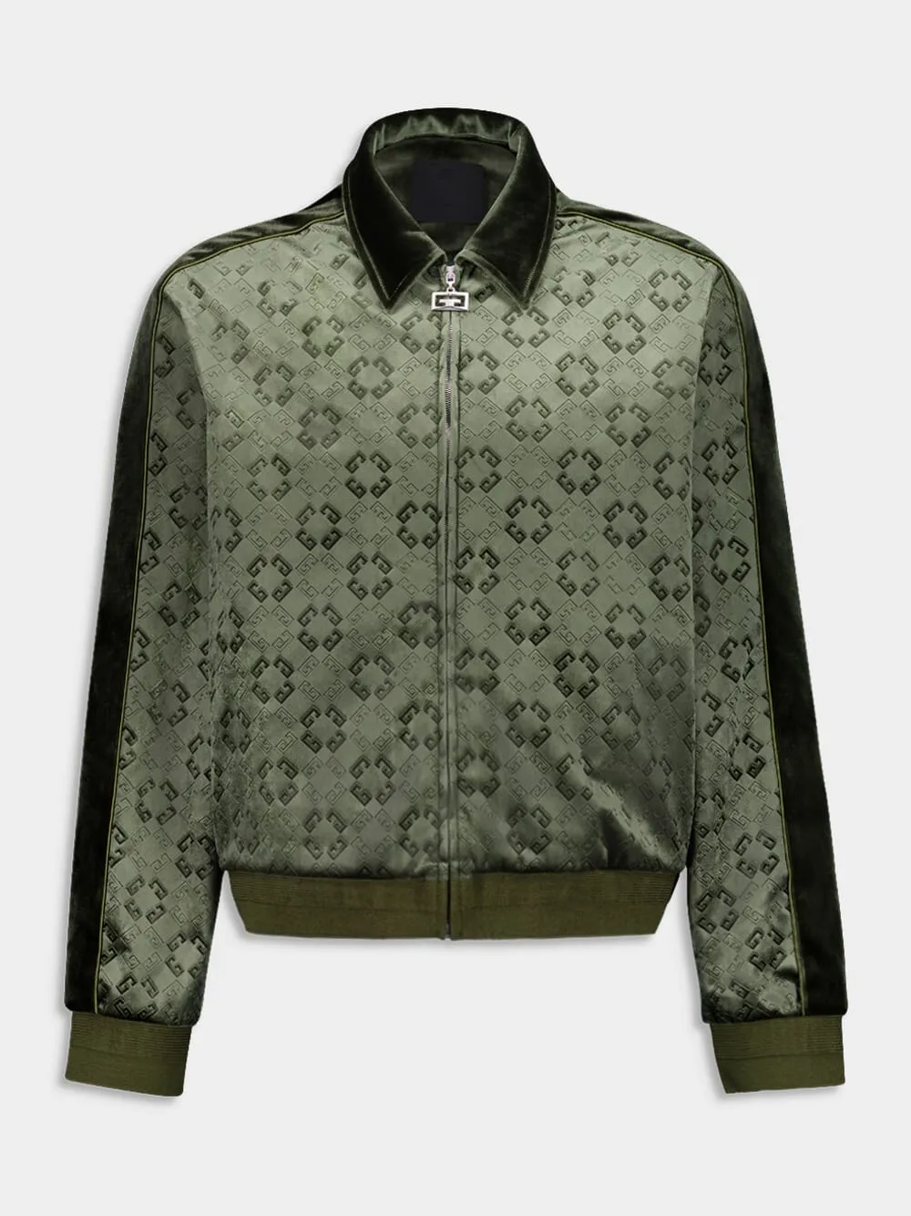 Green Monogram Velvet Jacket sold by Fashion Clinic