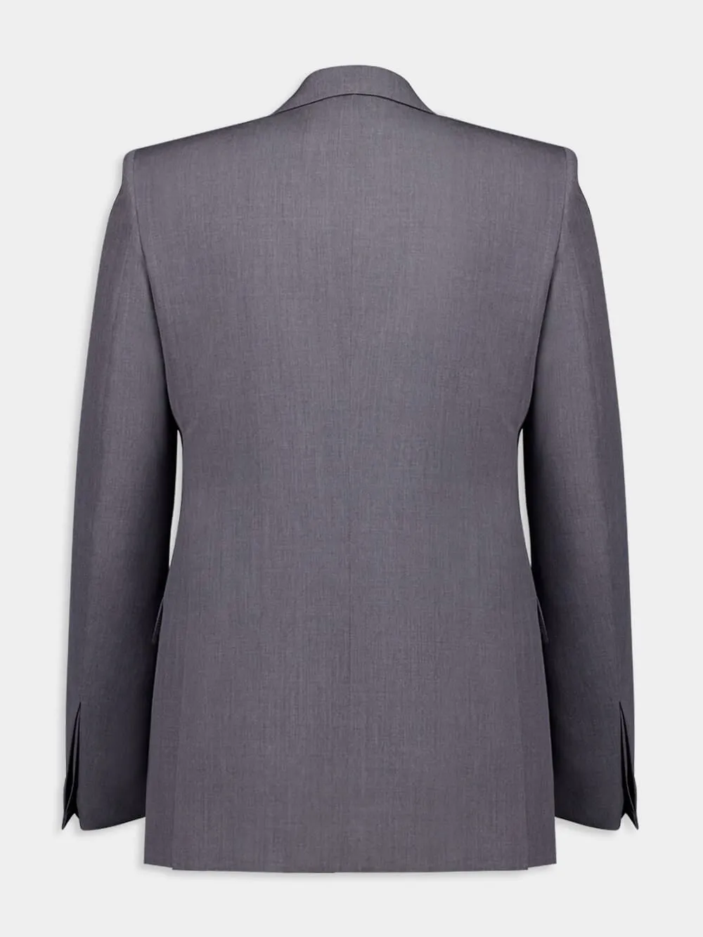 Grey Slim Fit Wool Jacket with 2G Clip sold by Fashion Clinic product image thumbnail 4
