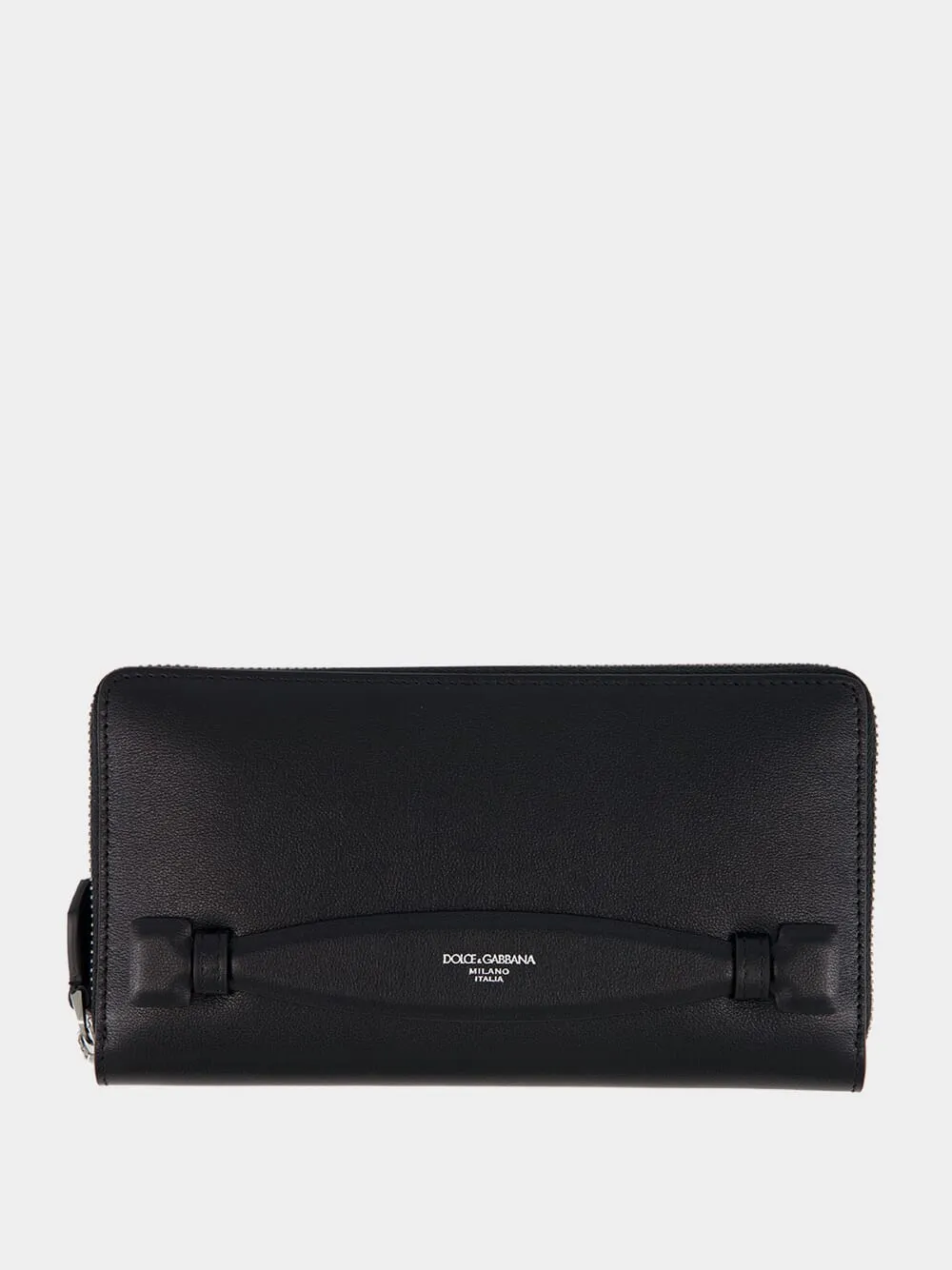 Black Zip-Around Calfskin Wallet sold by Fashion Clinic