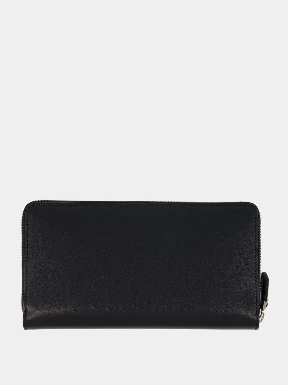 Black Zip-Around Calfskin Wallet sold by Fashion Clinic product image thumbnail 2