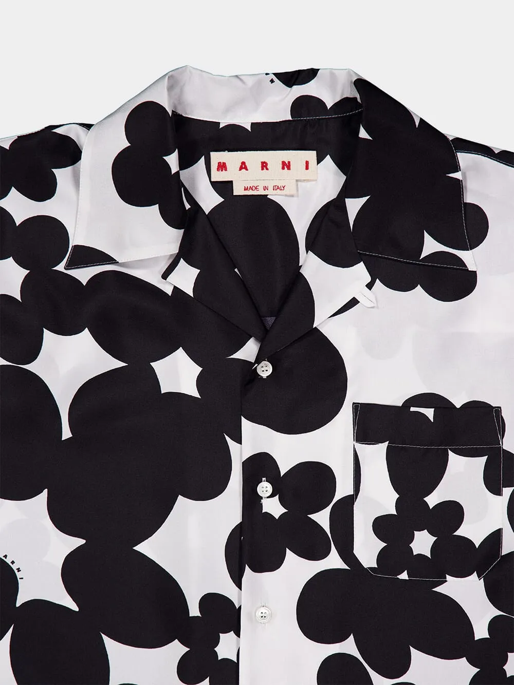 Black and White Silk Dilles Print Shirt sold by Fashion Clinic product image thumbnail 3