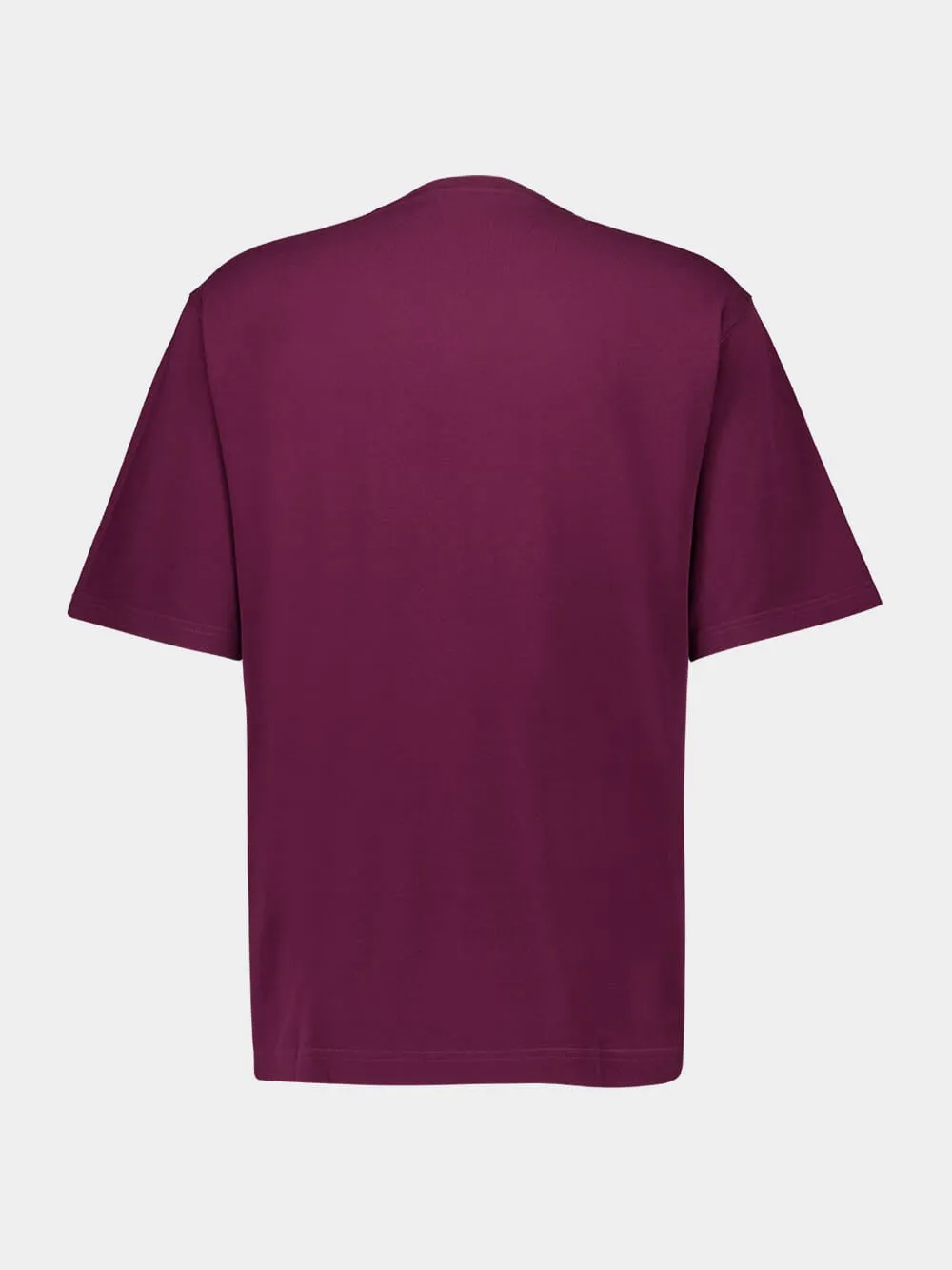 Burgundy Cotton T-shirt with Metal Tag sold by Fashion Clinic product image thumbnail 2