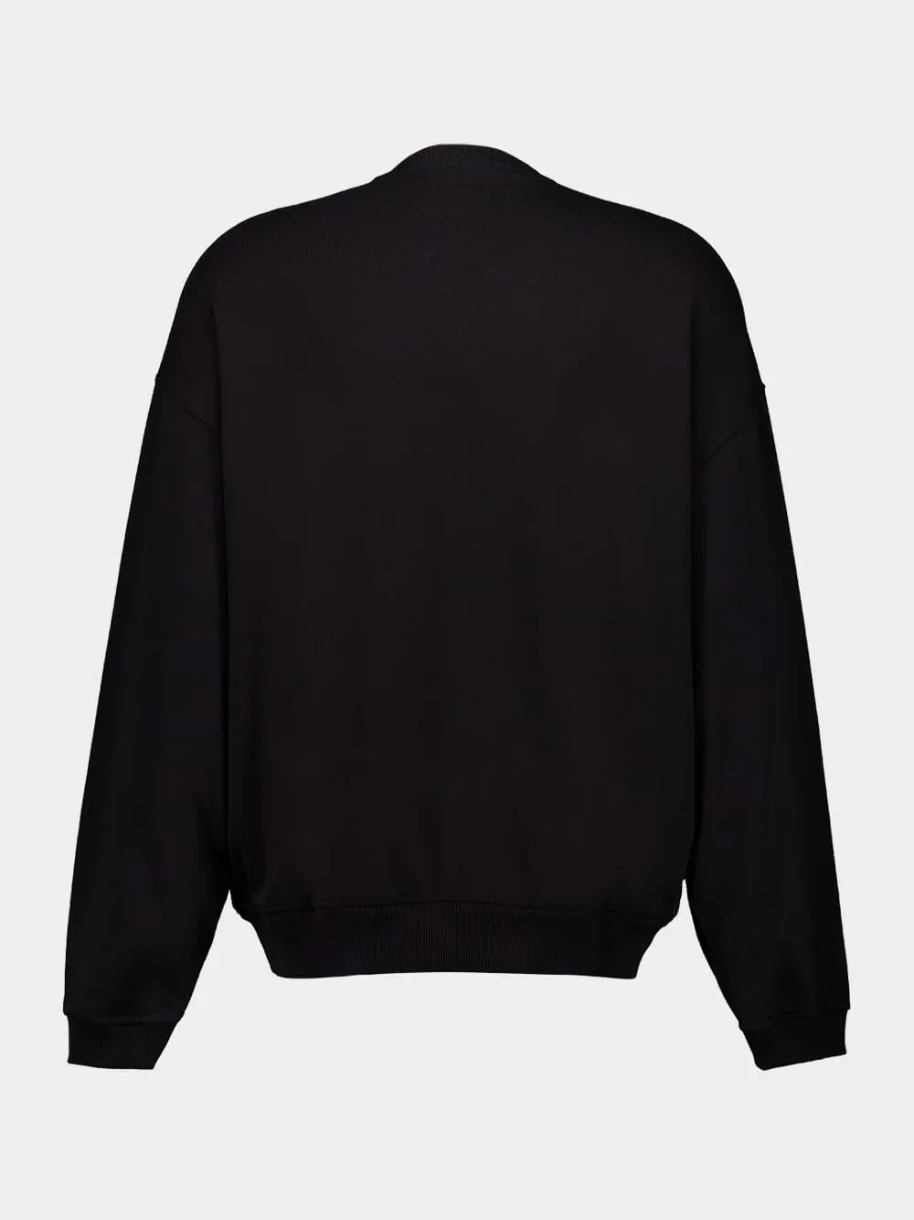 Black Cotton Sweatshirt with DG Logo sold by Fashion Clinic product image thumbnail 2