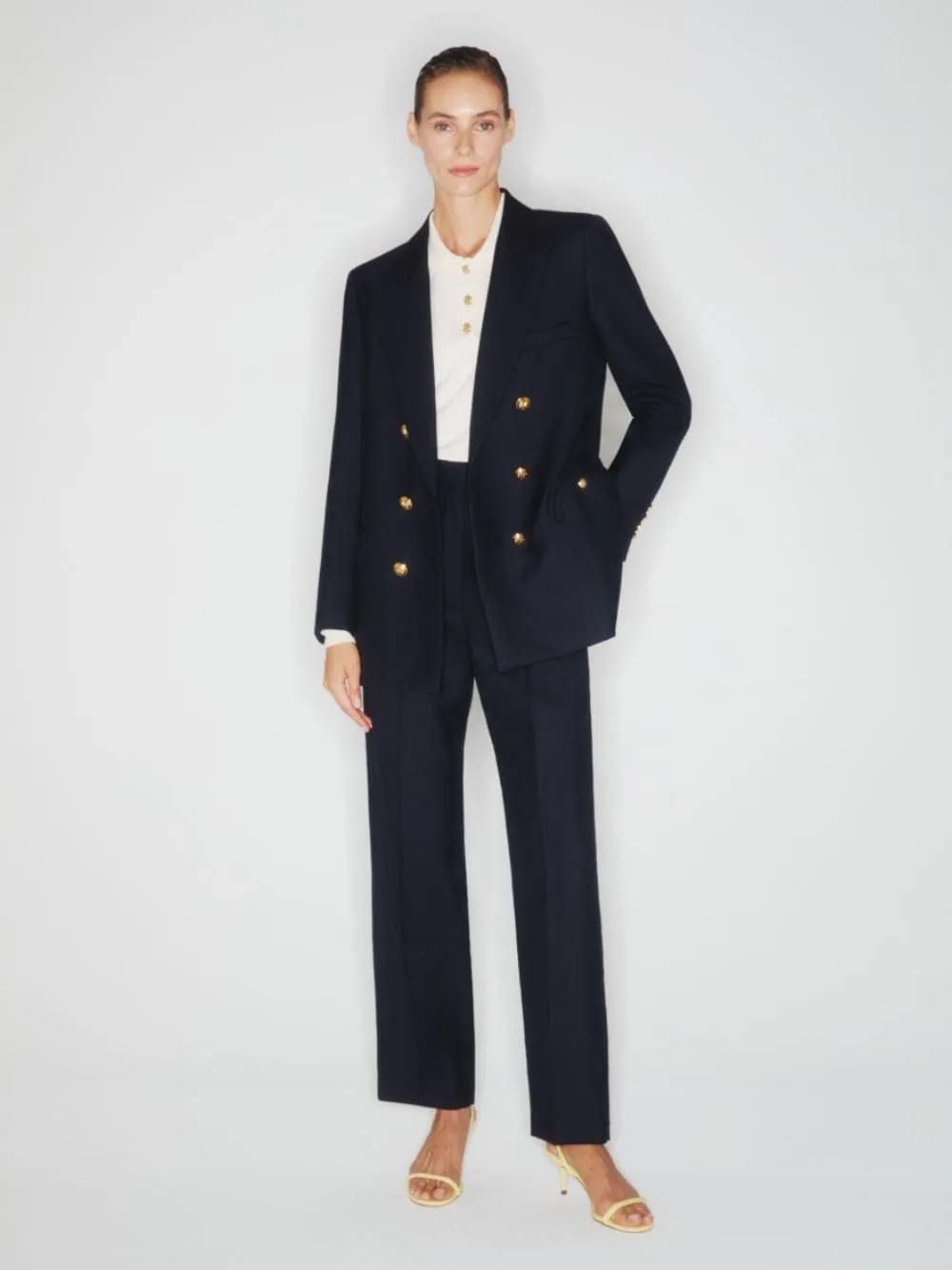 Navy Double-Breasted Everynight Blazer sold by Fashion Clinic product image thumbnail 2
