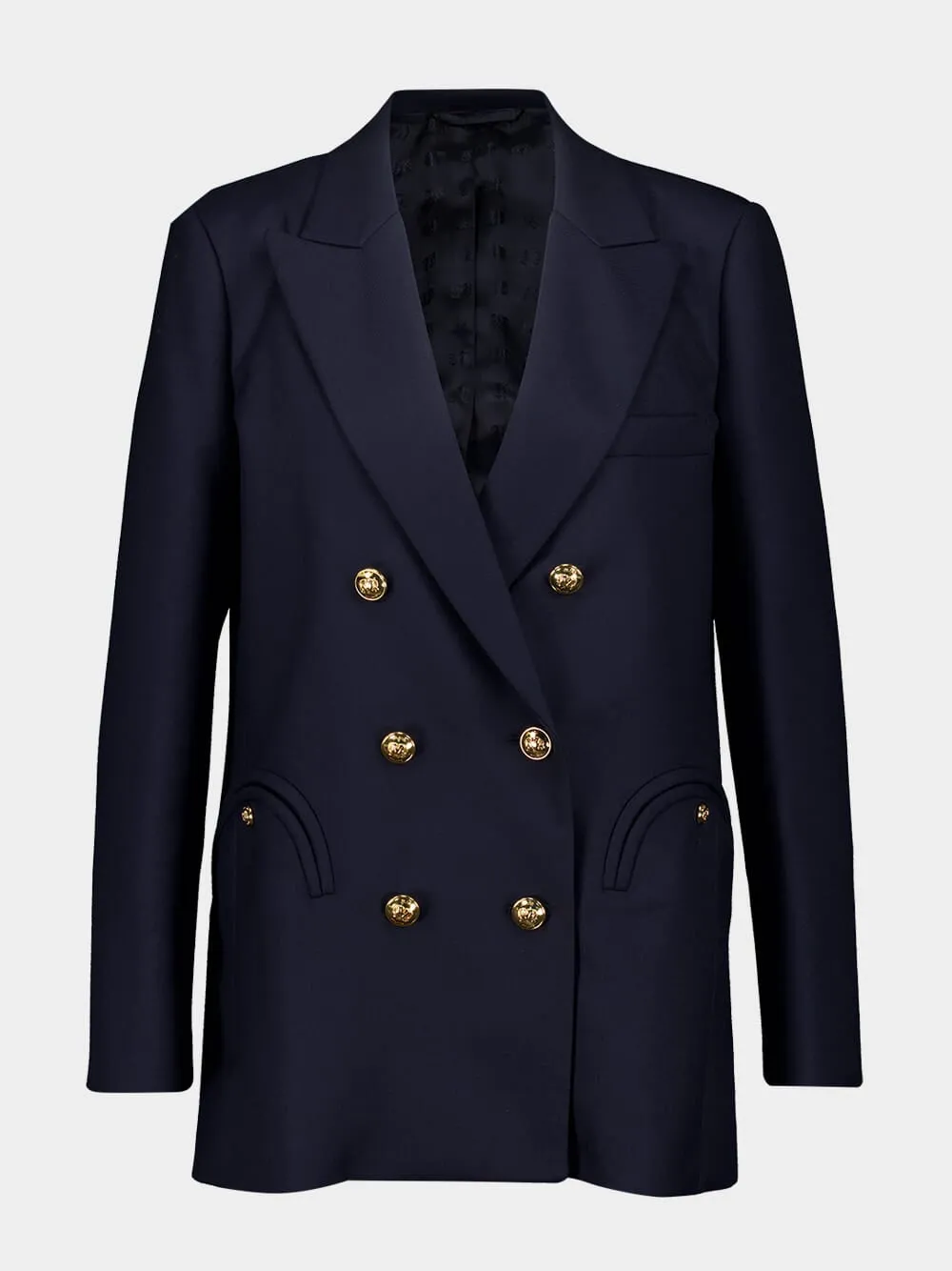 Navy Double-Breasted Everynight Blazer sold by Fashion Clinic