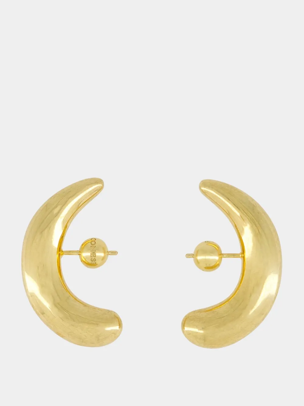 Gold Half Moon Hoops sold by Fashion Clinic