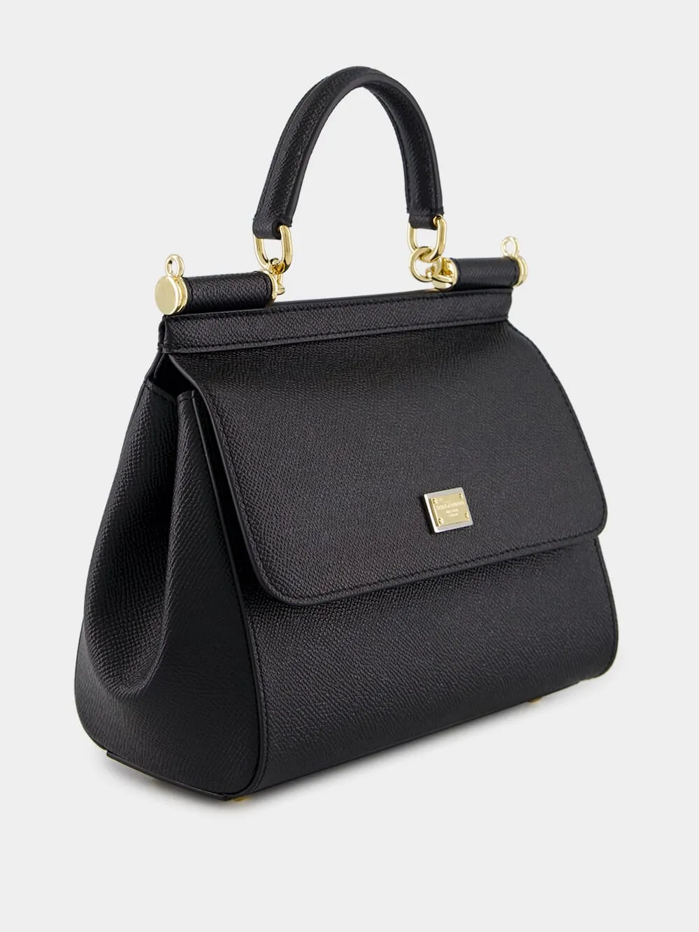 Black Medium Sicily Handbag sold by Fashion Clinic product image thumbnail 4