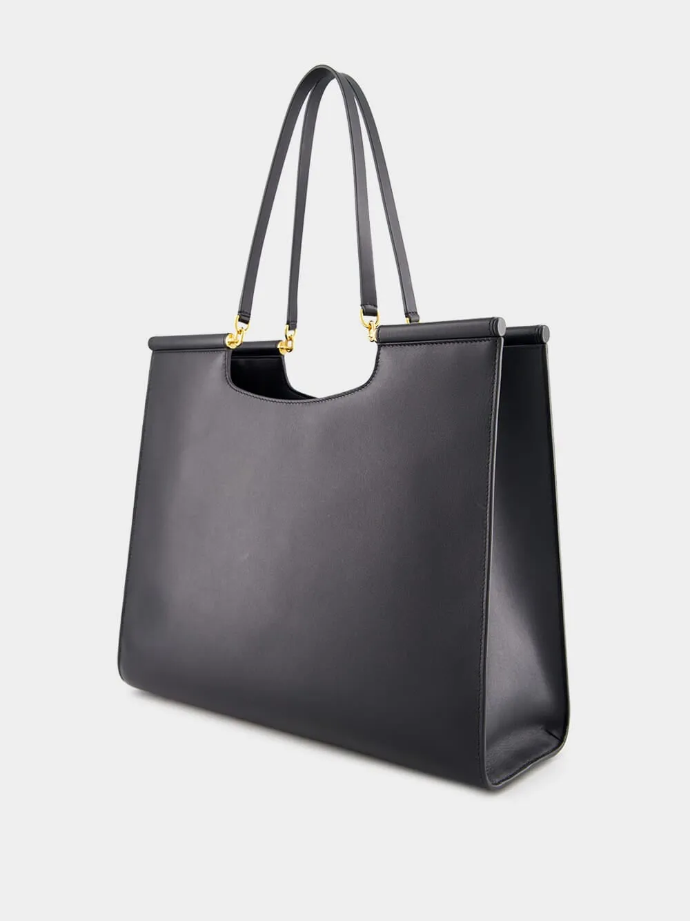 Black Large Sicily Shopper sold by Fashion Clinic product image thumbnail 5