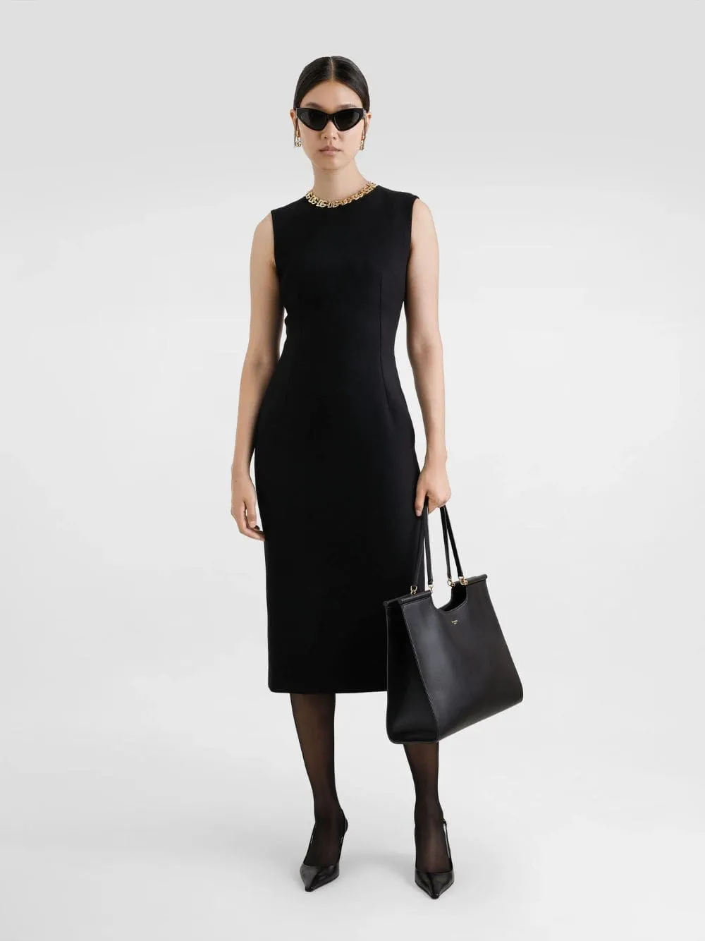 Black Large Sicily Shopper sold by Fashion Clinic product image thumbnail 2