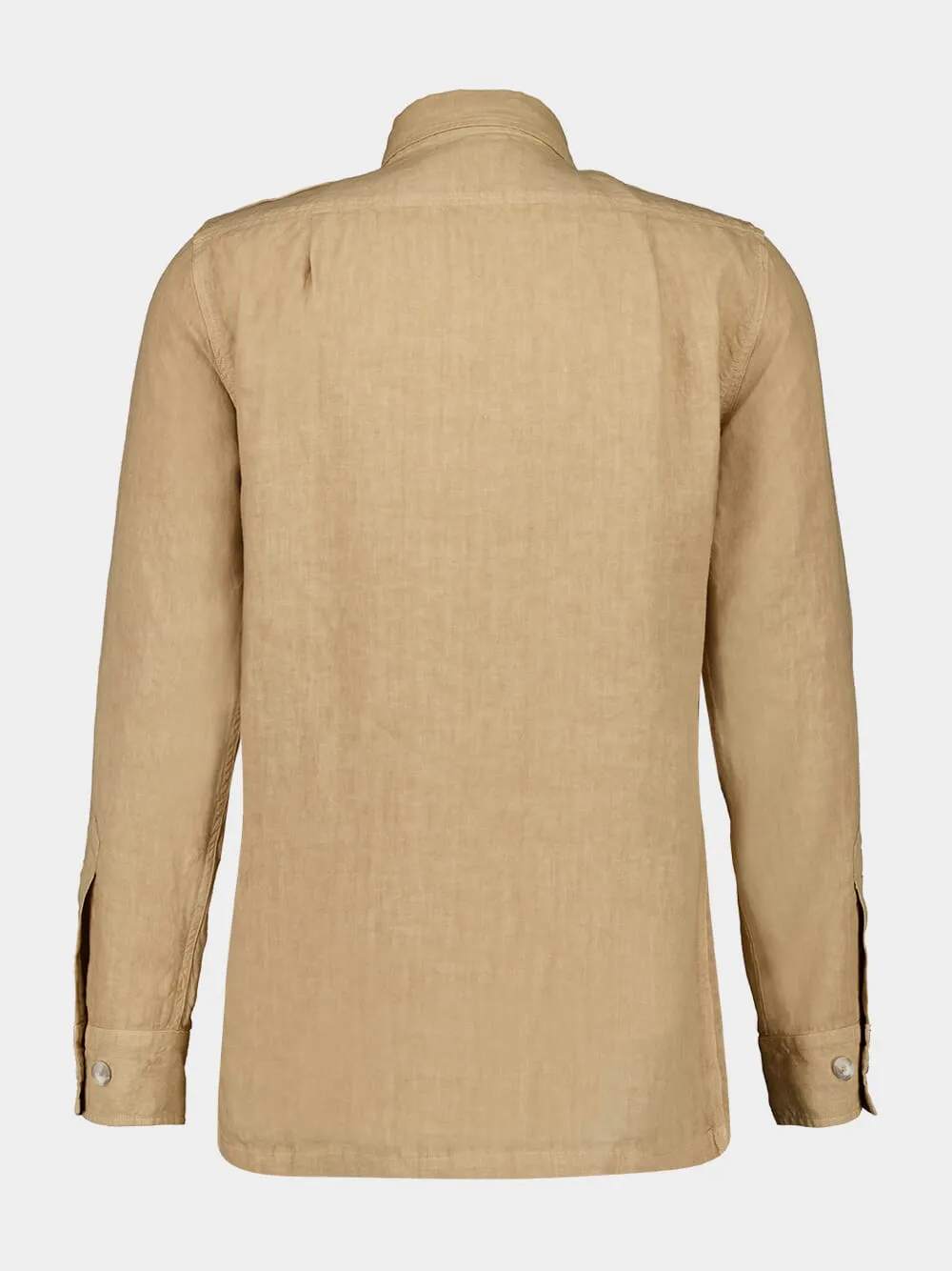 Almond Linen Jacket with Pockets sold by Fashion Clinic product image thumbnail 2