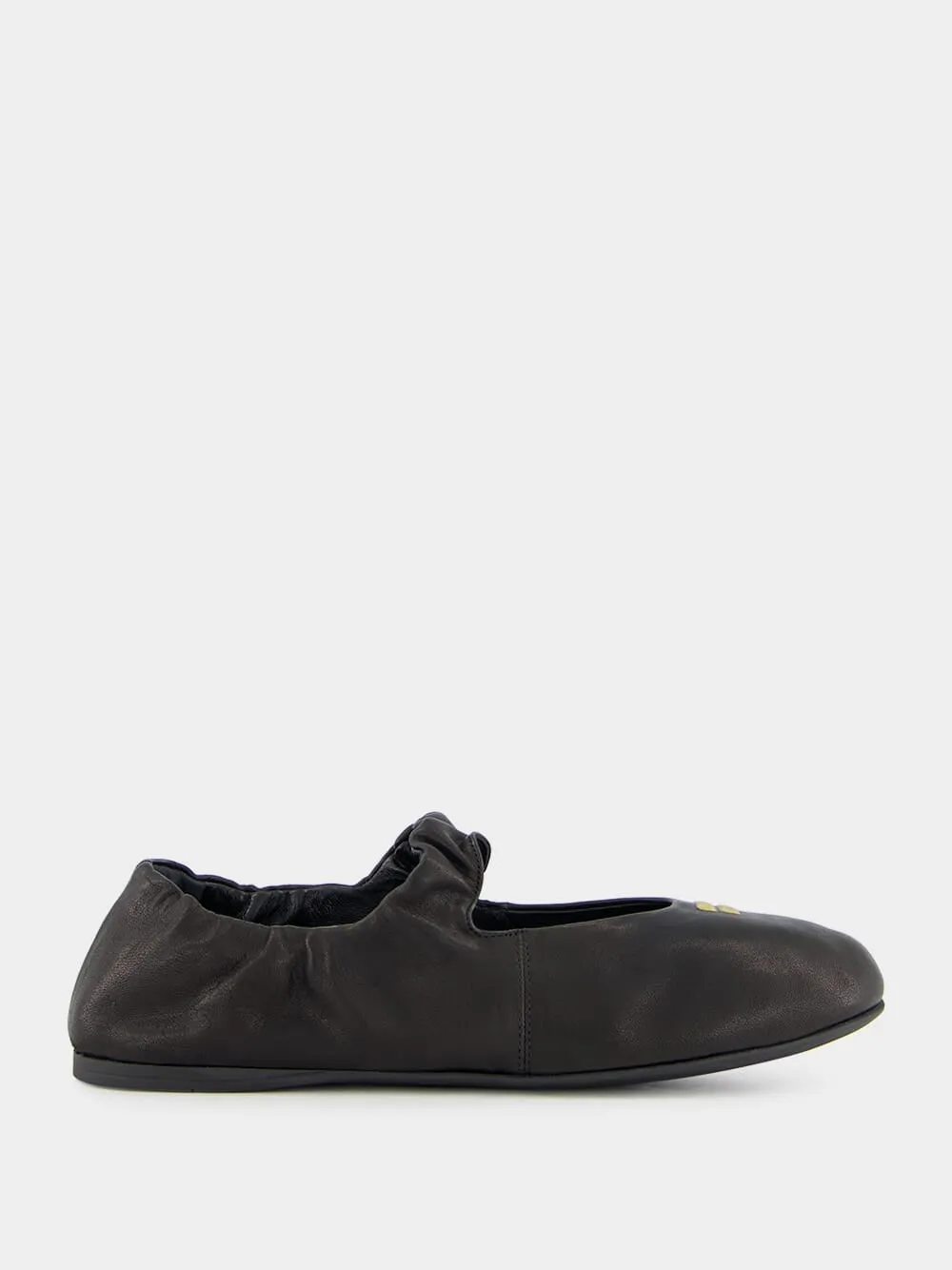 Black Nappa Leather Ballerinas sold by Fashion Clinic product image thumbnail 2