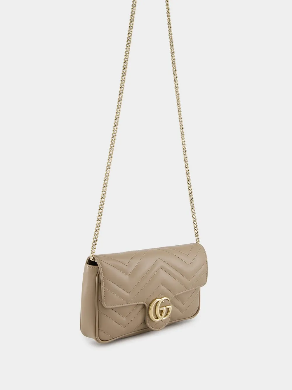 Taupe GG Marmont Mini Bag sold by Fashion Clinic product image thumbnail 3