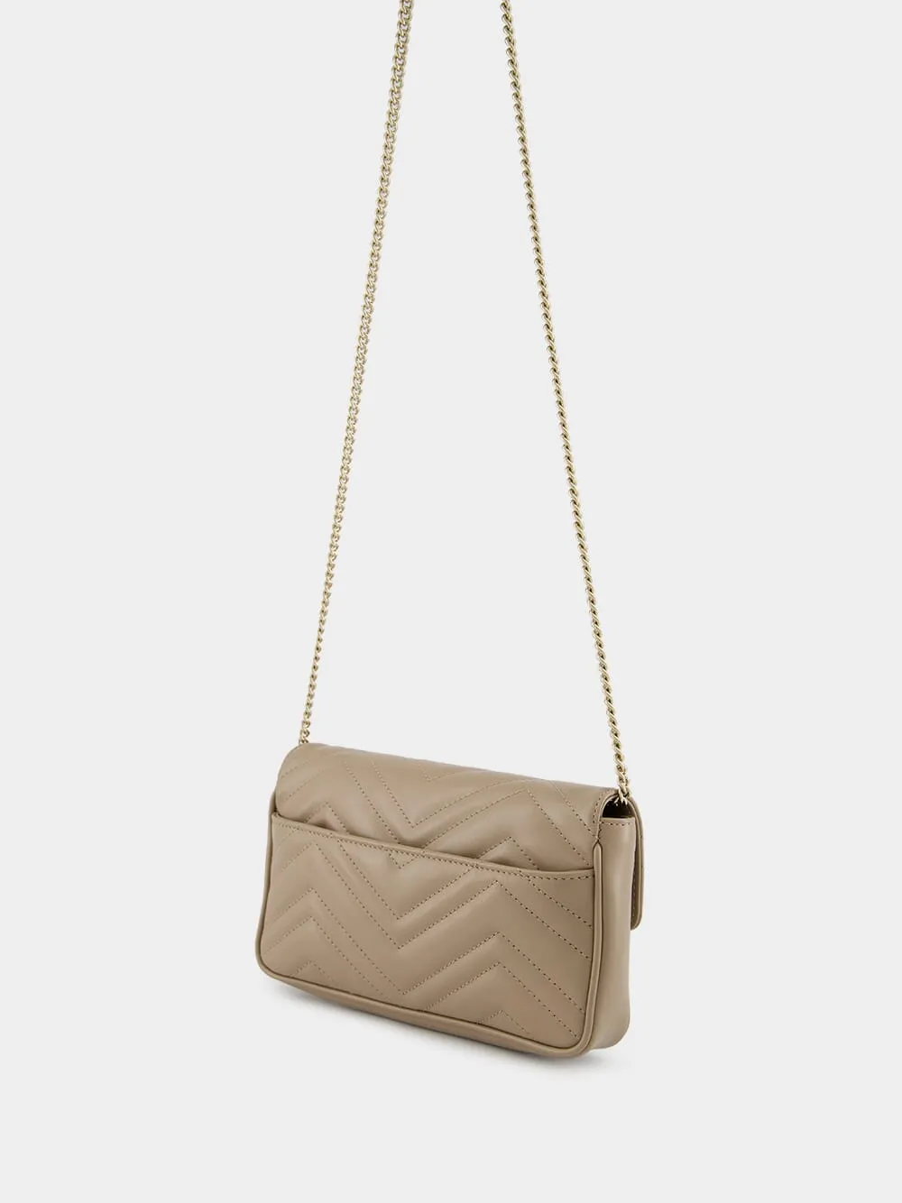 Taupe GG Marmont Mini Bag sold by Fashion Clinic product image thumbnail 4