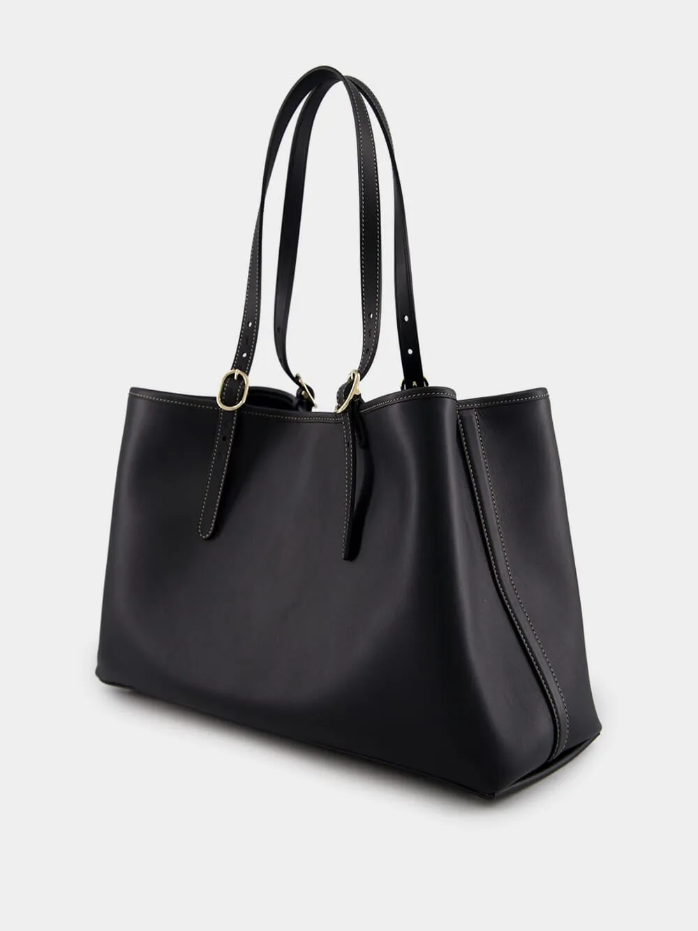 Black GG Emblem Medium Tote Bag sold by Fashion Clinic product image thumbnail 4
