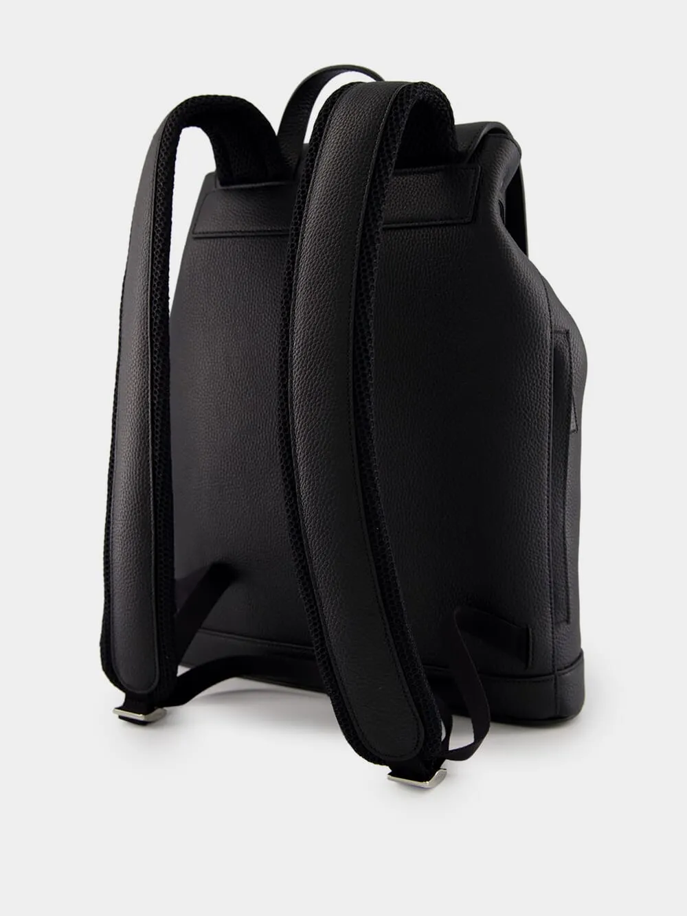 Black Large Leather Backpack sold by Fashion Clinic product image thumbnail 4