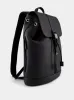 Black Large Leather Backpack sold by Fashion Clinic