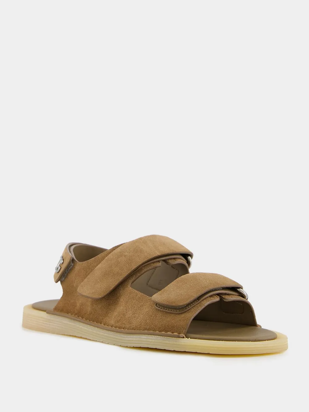 Brown Double Strap Suede Sandals sold by Fashion Clinic product image thumbnail 2