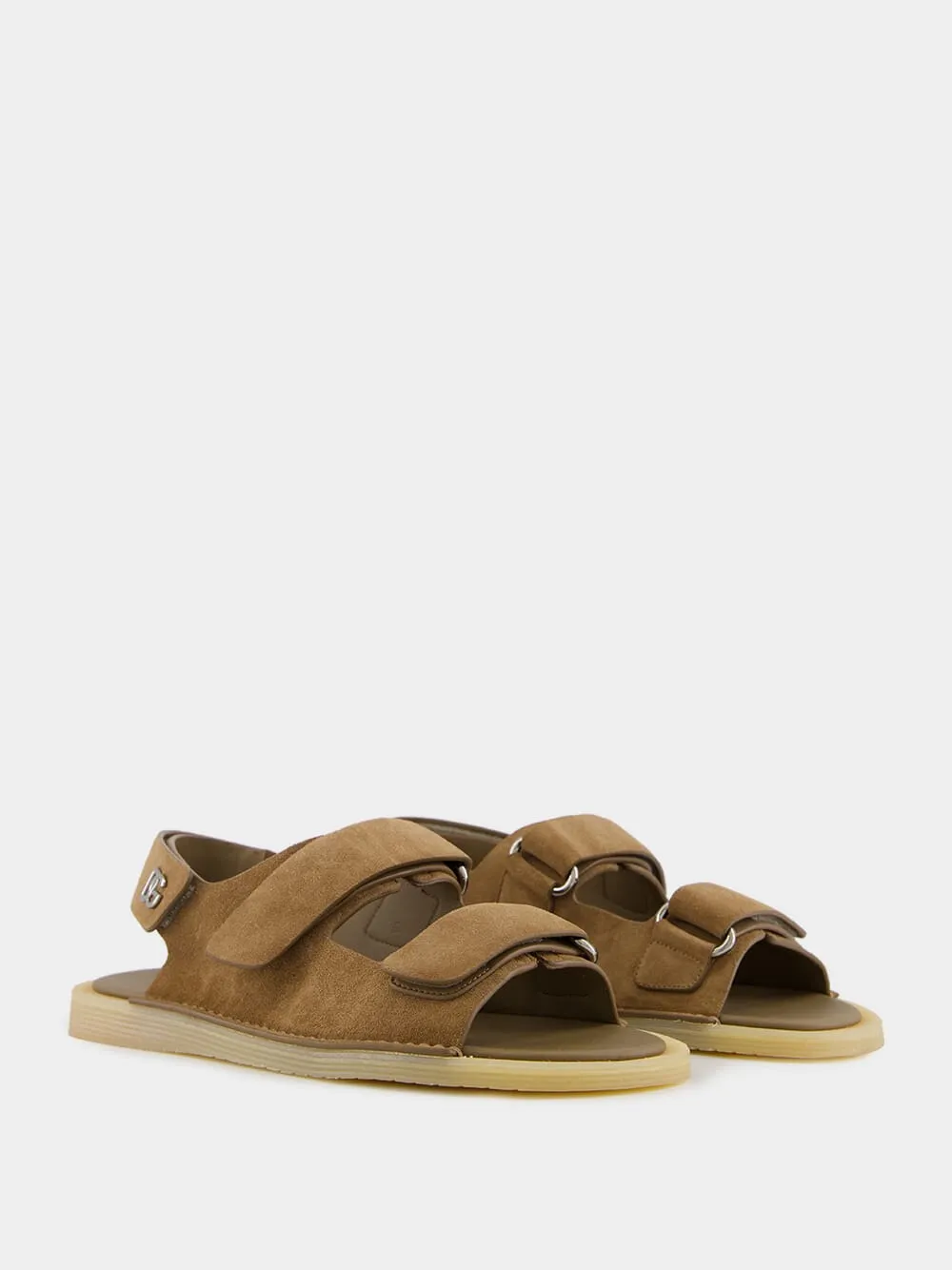 Brown Double Strap Suede Sandals sold by Fashion Clinic product image thumbnail 3
