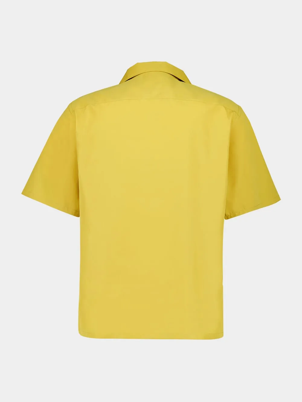 Yellow Short-Sleeve Poplin Cotton Shirt sold by Fashion Clinic product image thumbnail 2