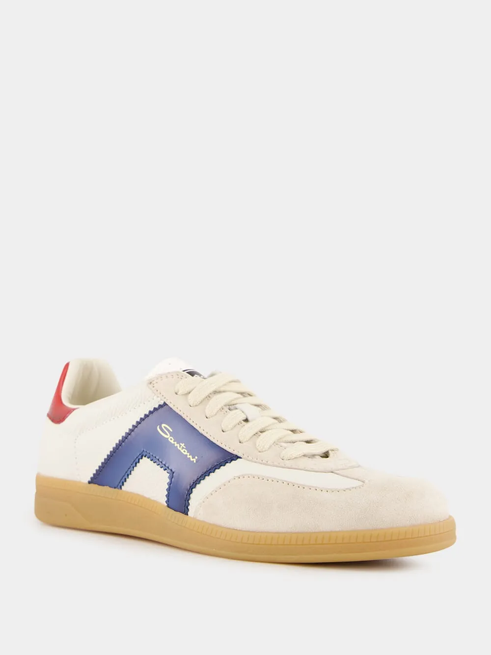 Men's White Leather and Suede DBS Oly Sneaker sold by Fashion Clinic product image thumbnail 3