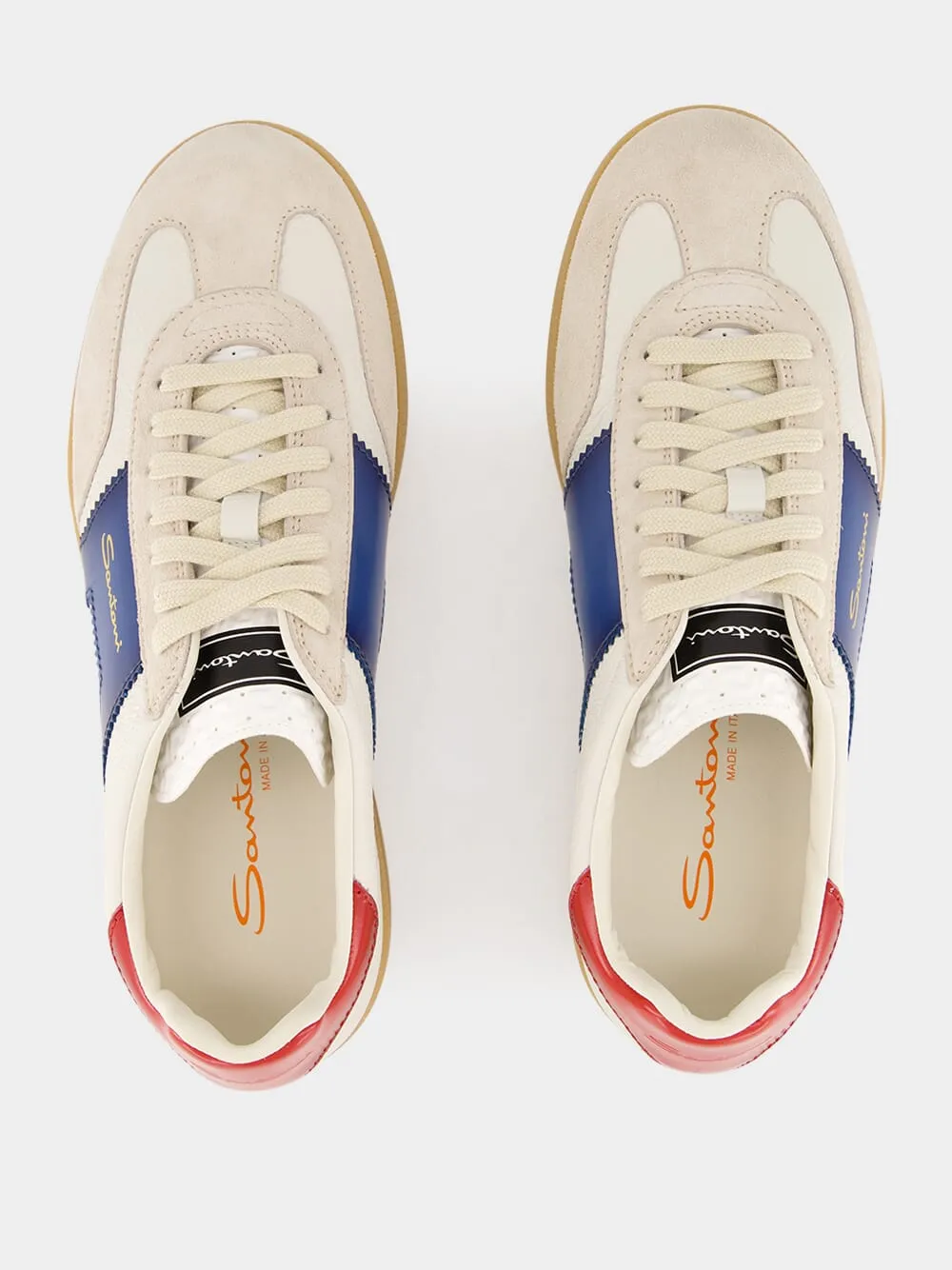 Men's White Leather and Suede DBS Oly Sneaker sold by Fashion Clinic product image thumbnail 5