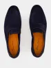 Blue Suede Penny Carlos Loafers sold by Fashion Clinic
