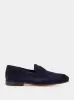 Blue Suede Penny Carlos Loafers sold by Fashion Clinic