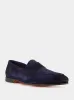 Blue Suede Penny Carlos Loafers sold by Fashion Clinic