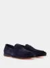 Blue Suede Penny Carlos Loafers sold by Fashion Clinic