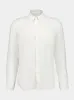 White Long-Sleeve Regular Fit Linen Shirt sold by Fashion Clinic