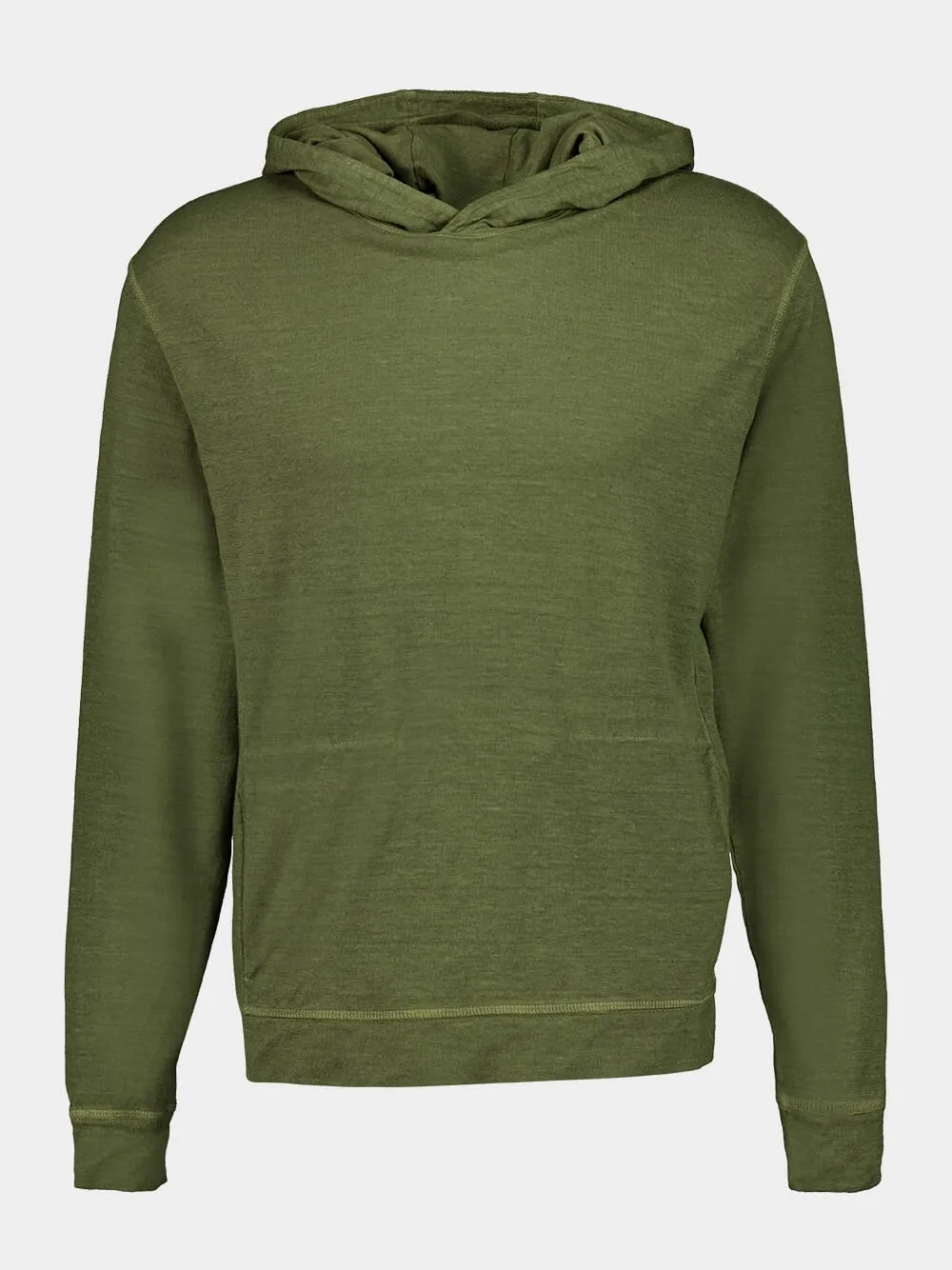 Caffe Soft Fade Green Long-Sleeve Hooded Sweatshirt sold by Fashion Clinic
