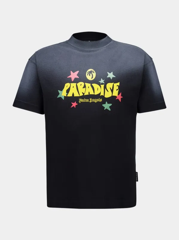 Black Paradise Crew Neck T-Shirt sold by Fashion Clinic