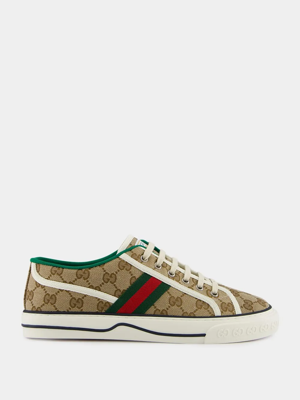 Beige GG Gucci Tennis 1977 Trainer sold by Fashion Clinic